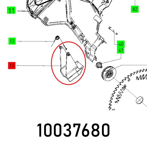 DUST EXTRACTION ATTACHMENT KS 120 KONFORM DIN EN 6