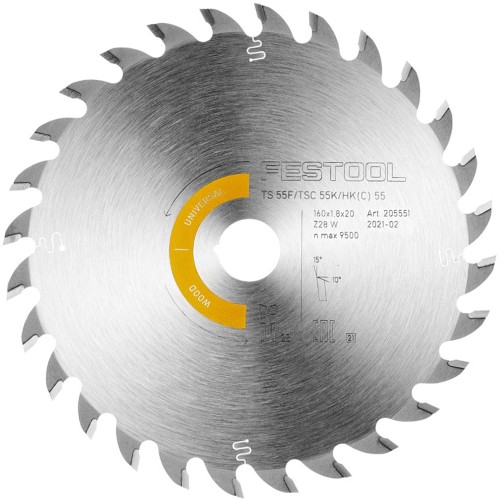 SAW BLADE WOOD UNIVERSAL HW 160X1,8X20 W28