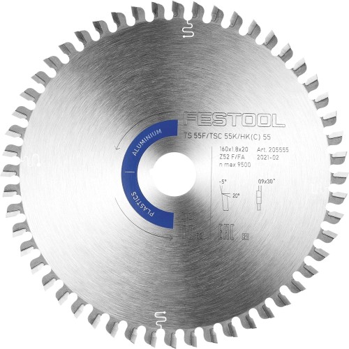 SAW BLADE ALUMINIUM/PLASTICS HW 160X1,8X20 F/FA52