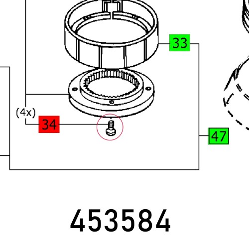 CH. HEAD SCREW DIN 7984-M4X6
