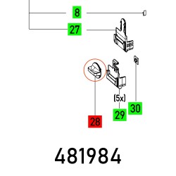 ROTARY KNOB D34 M6X8 BLUE