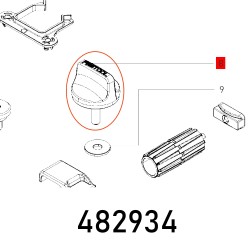 ROTARY KNOB D34 M6X22,5 BLAU