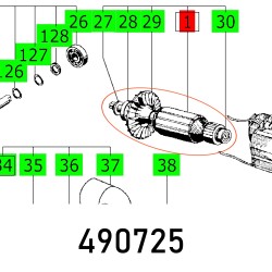 ARMATURE 230V BS 75 ET-BG ARMATURE 230V BS 75 ET-BG