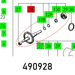 GEAR SHAFT ET-TEIL BS 105 E GEAR SHAFT ET-TEIL BS 105 E