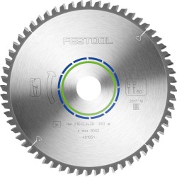 FESTOOL SPECIAL SAW BLADE 216X2,3X30 W60 491051 FESTOOL SPECIAL SAW BLADE 216X2,3X30 W60 491051