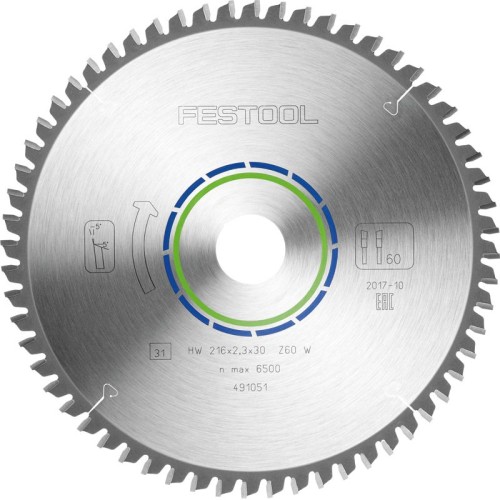 FESTOOL SPECIAL SAW BLADE 216X2,3X30 W60 491051