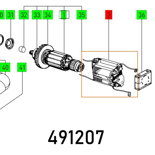 STATOR,READY TO BS 105 E 230V ET-BG