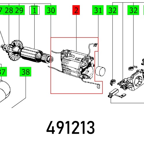 STATOR,READY TO BS 75 E 230V ET-BG