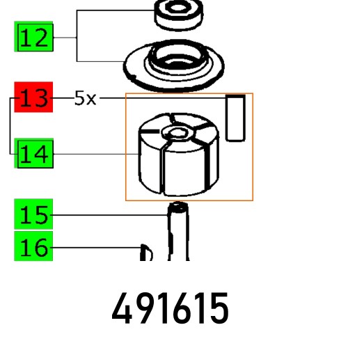 ROTOR BLADE LEX 2 185/7 ET-BG 5X