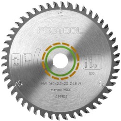 FESTOOL FINE TOOTH SAW BLADE 160X2,2X20 W48 491952