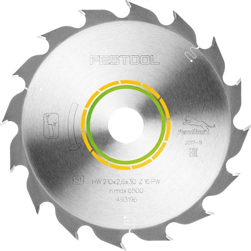 FESTOOL PANTHER SAW BLADE 210X2,6X30 PW16 493196