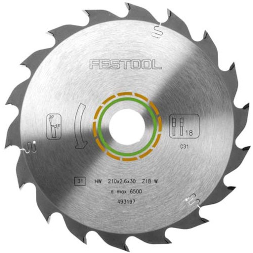 FESTOOL STANDARD SAW BLADE 210X2,6X30 W18 493197