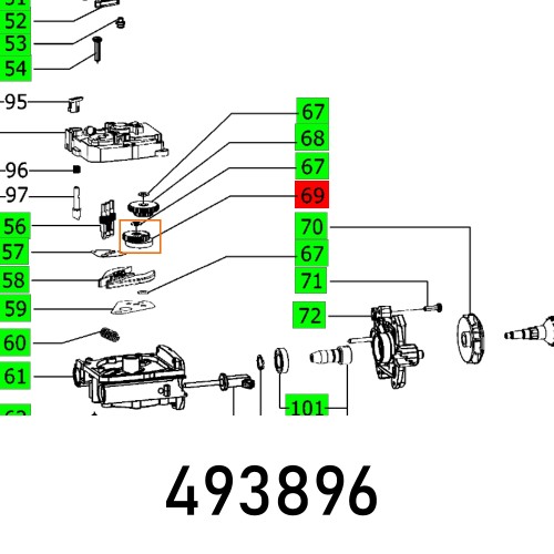 ECCENTRIC WHEEL DF 500 Q ET-BG