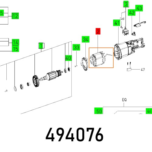 FIELD COIL RO 150 FEQ ET-BG 110-120