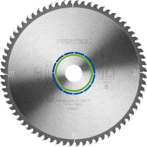 FESTOOL SPECIAL SAW BLADE 260X2,4X30 TF68 494607