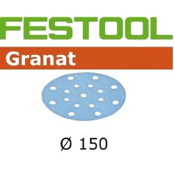 FESTOOL SANDING DISCS STF D150/16 P1000 GR/50 GRANAT 496990 FESTOOL SANDING DISCS STF D150/16 P1000 GR/50 GRANAT 496990
