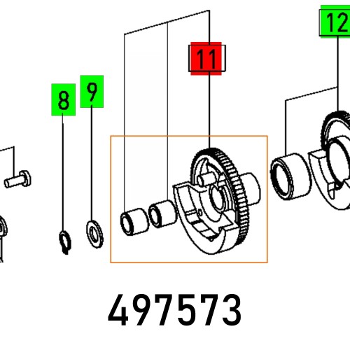 DRIVE GEAR/WHEE PS 400