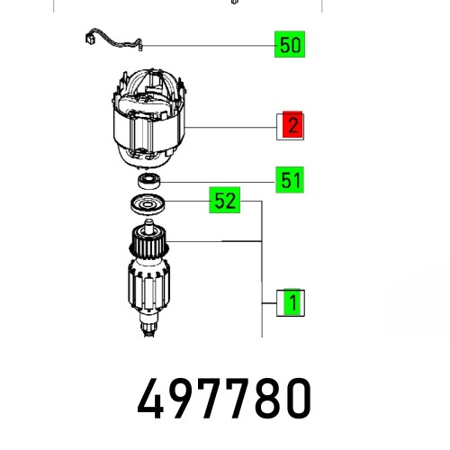 FIELD ASSEMBLY RO90DXFEQ 230V ET-BG