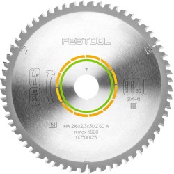 FESTOOL FINE TOOTH SAW BLADE 216X2,3X30 W60 500125