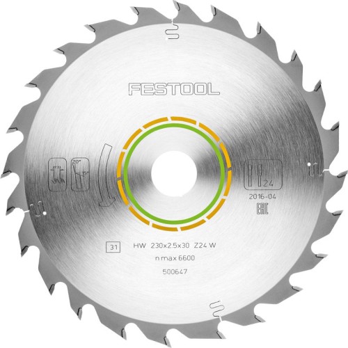 FESTOOL STANDARD SAW BLADE 230X2,5X30 W24 500647