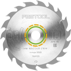 FESTOOL STANDARD SAW BLADE 160X2,2X20 W18 768129