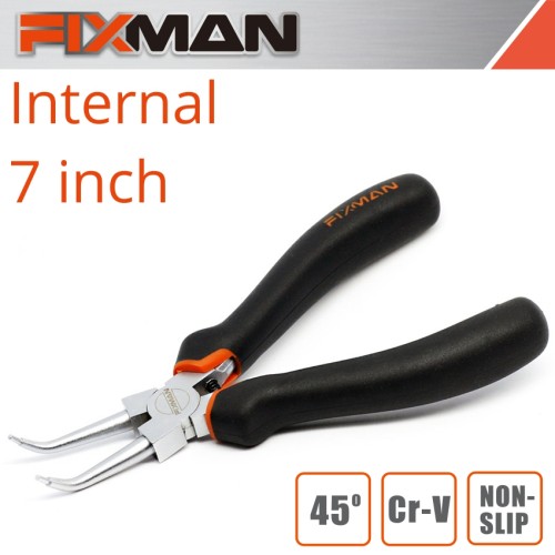 FIXMAN INTERNAL CIRCLIP PLIERS 7"/175MM X 45 DEG