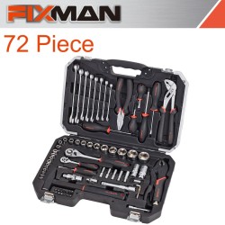 FIXMAN SOCKET TOOL SET 72PC 1/4"&AMP;1/2" DRIVE