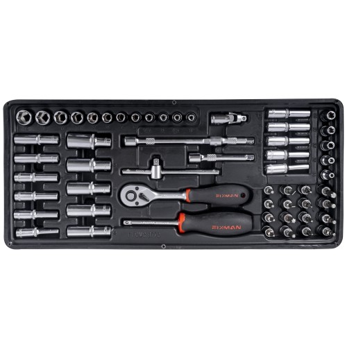 FIXMAN TRAY 56 PIECE 1/4" DRIVE SOCKETS AND ACCESSORIES FIXMAN TRAY 56 PIECE 1/4" DRIVE SOCKETS AND ACCESSORIES