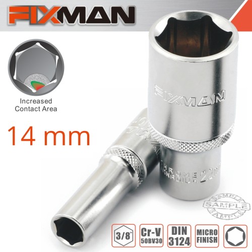 FIXMAN 3/8" DR DEEP SOCKET 14MM