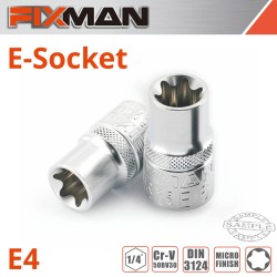 FIXMAN 1/4" DRIVE E-SOCKET 6 POINT E4