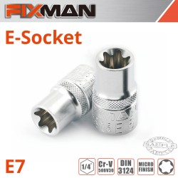 FIXMAN 1/4" DRIVE E-SOCKET 6 POINT E7