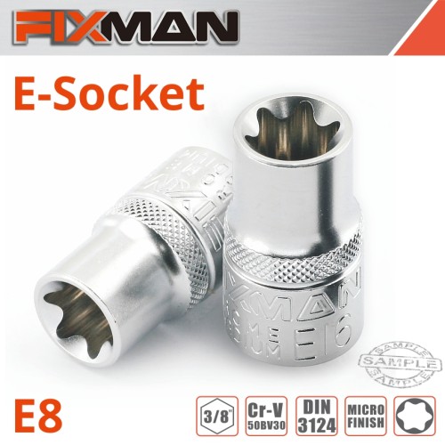 FIXMAN 3/8" DRIVE E-SOCKET 6 POINT E8