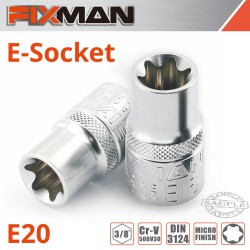 FIXMAN 3/8" DRIVE E-SOCKET 6 POINT E20