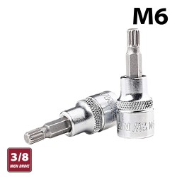 FIXMAN 3/8" DR.BIT SPLINE SOCKET M6