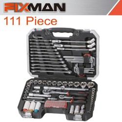 FIXMAN SOCKET TOOL SET 111PC 1/4"&AMP;1/2" DRIVE