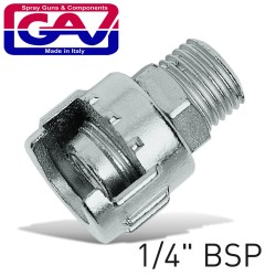 NIPPLE WITH METAL RING 1/4"M FOR BAYONET COUPLINGS