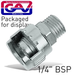 NIPPLE WITH METAL RING 1/4"M  FOR BAYONET COUPLINGS PACKAGED