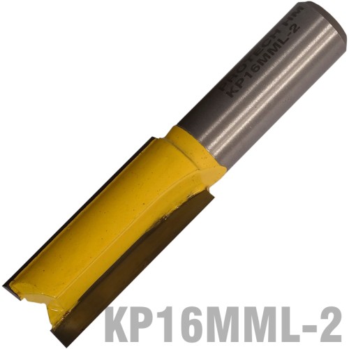 STRAIGHT BIT 16MM X 38MM CUT 2 FLUTE METRIC 1/2" SHANK