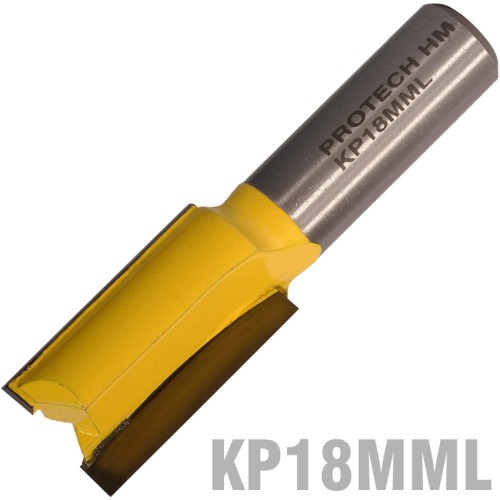 STRAIGHT BIT 18MM X 32MM CUT 2 FLUTE METRIC 1/2" SHANK