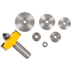 RABBETING BIT 1 1/2" X 1/16" DEPTH 9/16"  1/2"SHANK X 7 BEARINGS