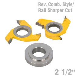 REVERSIBLE COMBINATION STYLE & RAIL SHAPER CUTTER DIAMETER 2 1/2"
