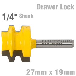 DRAWER LOCK 27MM X 19MM  1/4" SHANK