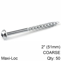 KREG ZINC POCKET HOLE SCREWS 51MM 2.00" #8 COARSE THREAD MX LOC 50CT KREG ZINC POCKET HOLE SCREWS 51MM 2.00" #8 COARSE THREAD MX LOC 50CT