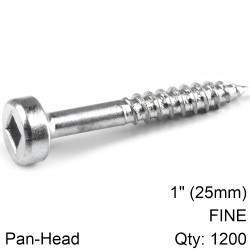 KREG POCKET SCREWS 1" #6 FINE PAN HEAD 1200CT