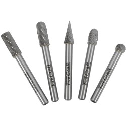 ROTARY BURR SET 5 PC ASSTD 8MM DIA TUNGSTEN ROTARY BURR SET 5 PC ASSTD 8MM DIA TUNGSTEN