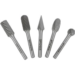 ROTARY BURR SET 5 PC ASSTD 12MM DIA TUNGSTEN ROTARY BURR SET 5 PC ASSTD 12MM DIA TUNGSTEN