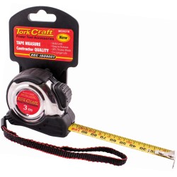 MEASURING TAPE SELF LOCK 3M X 16MM S/S & RUBBER CASING MATT FINISH MEASURING TAPE SELF LOCK 3M X 16MM S/S & RUBBER CASING MATT FINISH