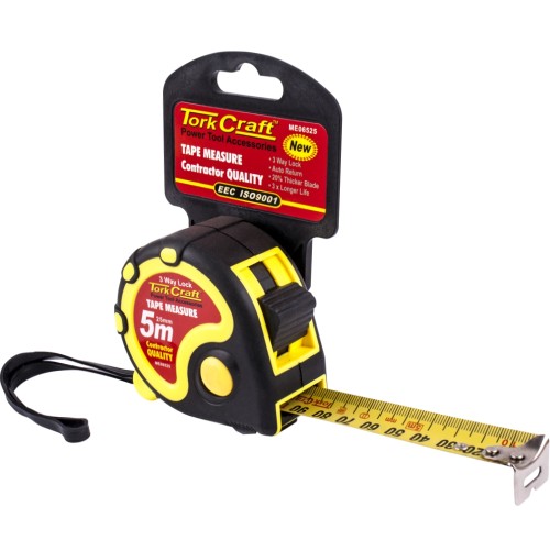 MEASURING TAPE MULTI LOCK 5M X 25MM LONG LIFE CONTRACTOR
