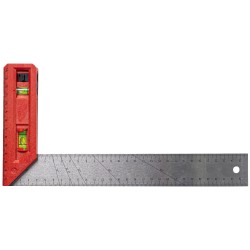 TRY SQUARE 300MM X 150MM WITH LEVEL & PLUMB VIAL TRY SQUARE 300MM X 150MM WITH LEVEL & PLUMB VIAL