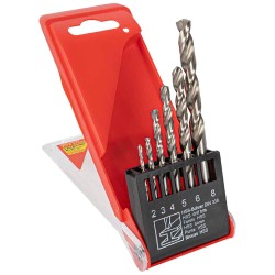 DRILL BIT SET 6PC HSS GROUND 2-8MM DRILL BIT SET 6PC HSS GROUND 2-8MM